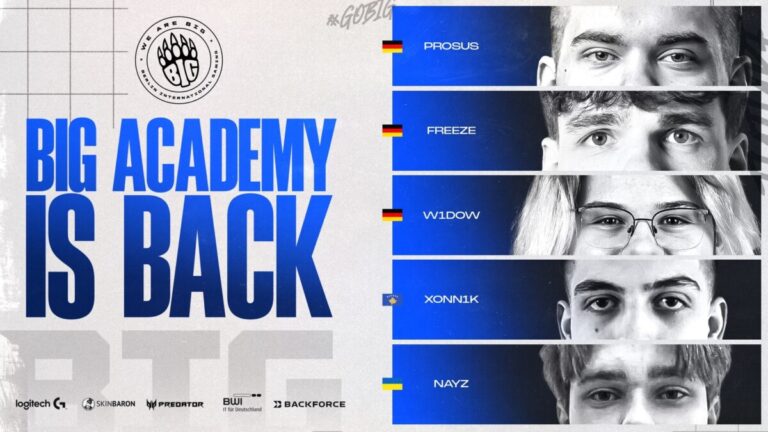 BIG kehrt mit neuem CS2 Academy-Roster zurück