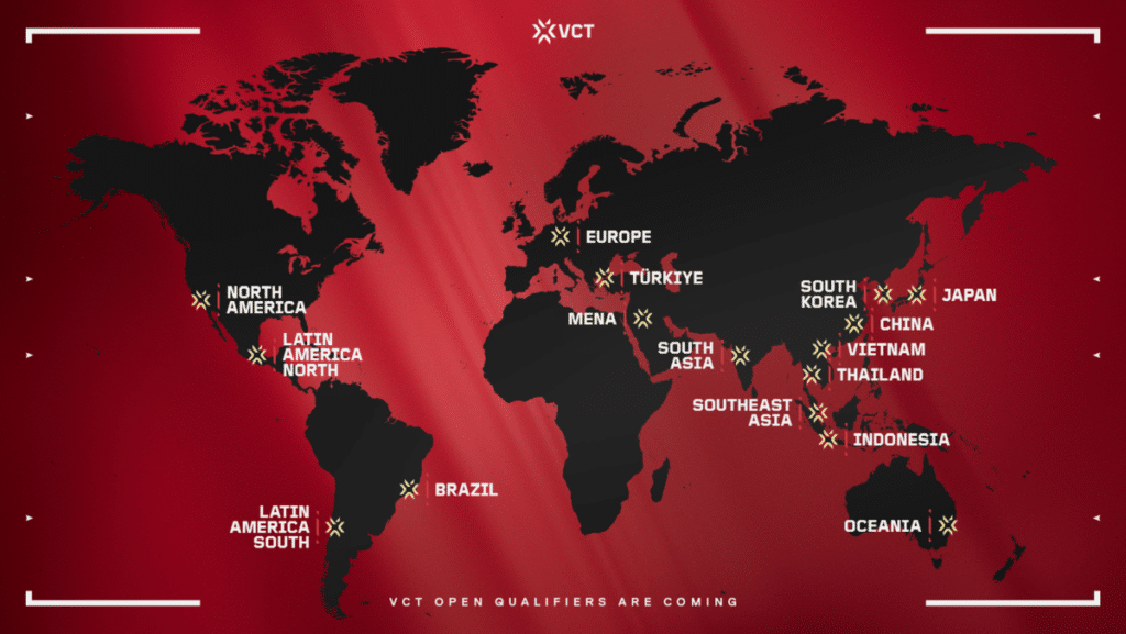 VCT 2027 Open Qualifiers Regionen