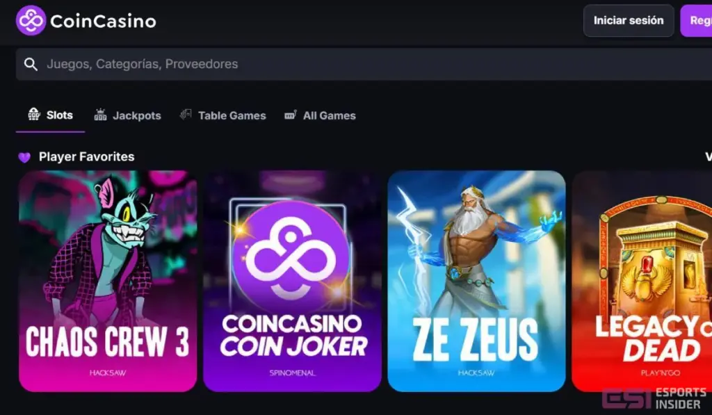 CoinCasino: plataforma de juegos en Colombia