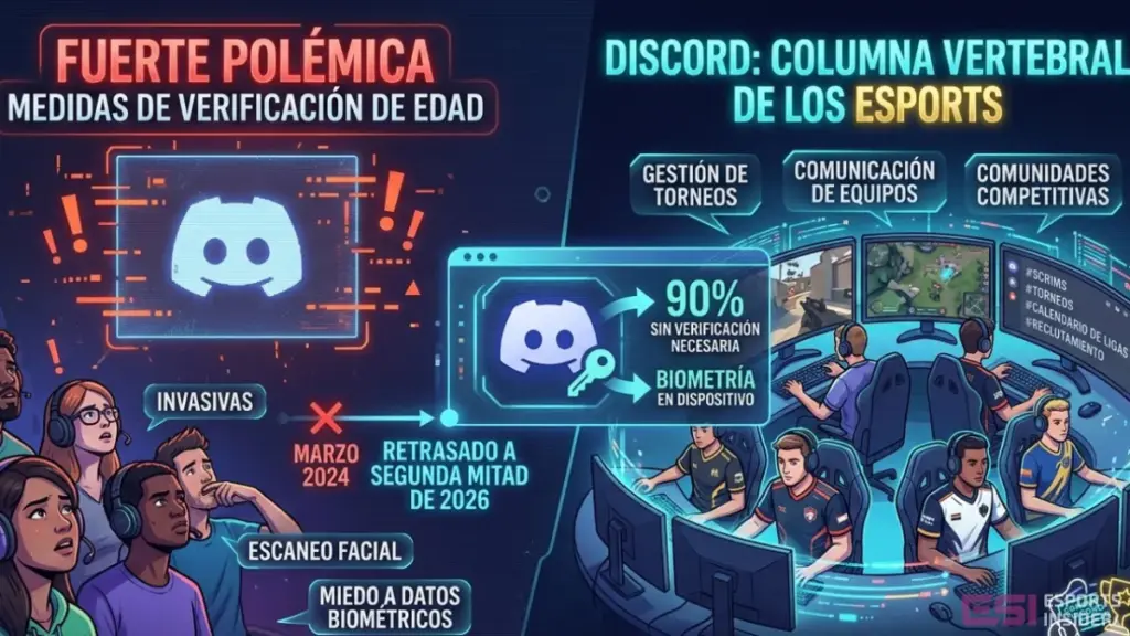 Discord retrasa la verificación global de edad:  impacto en comunidades y torneos de esports