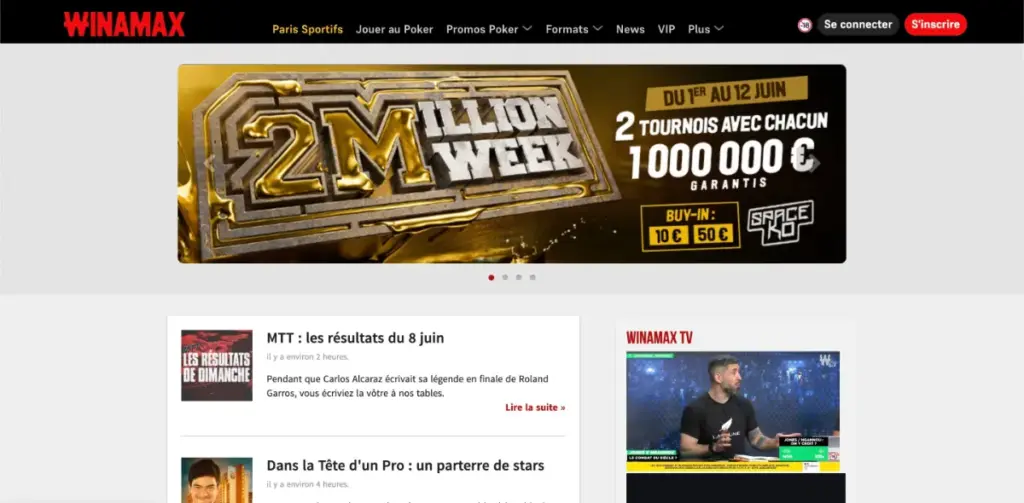 Bonus 200% casino en ligne winamax