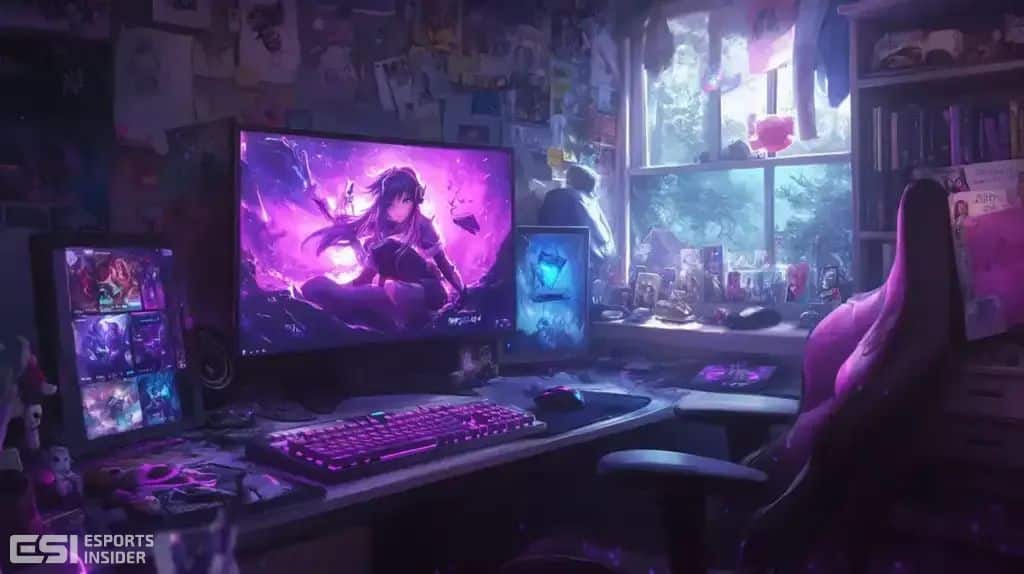 Jeu league of Legends sur écran d'ordinateur