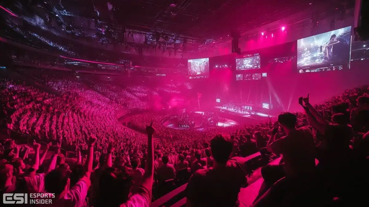 Foule esport très animée pour supporter son équipe à domicile