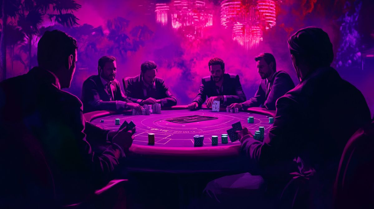 joueurs poker autour de la table poker