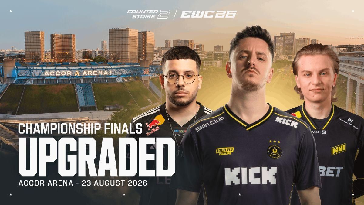 Affiche de la finale CS2 de l'esports world cup 2026 avec Apex