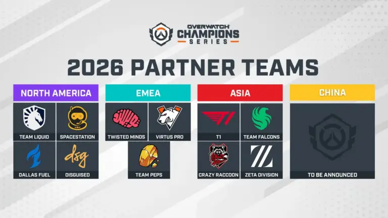 OWCS: tutti i team partner per il 2026 del competitivo di Overwatch 2