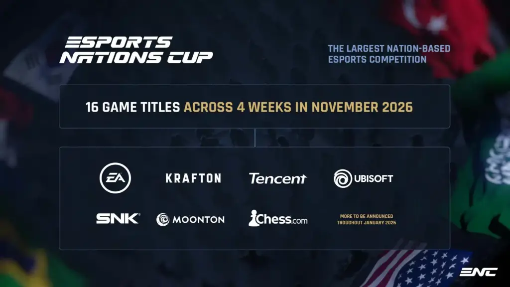 Esports Nations Cup: date, formato e titoli della ENC 2026