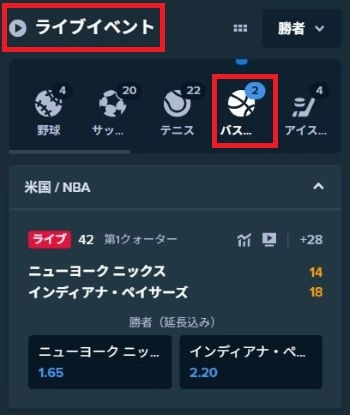 ブックメーカー NBA 視聴