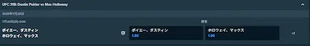格闘技 ブックメーカー オッズ