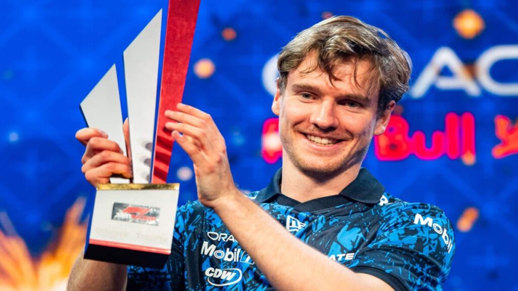 Jarno Opmeer wint F1 Sim League op controversiële wijze