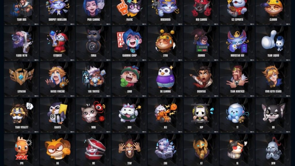 Welke LoL esports team emote is het meest verkocht sinds release?