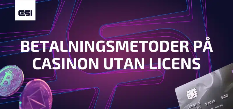 Betalningsmetoder på casinon utan licens