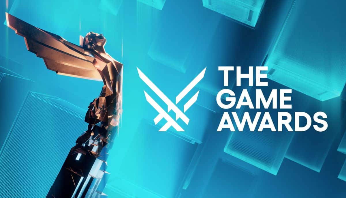 The game awards header bild med pokal och logga