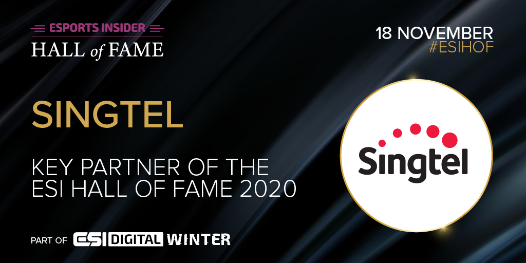 Esports Insider announces Singtel as key partner for the ESI Hall of Fame 2020