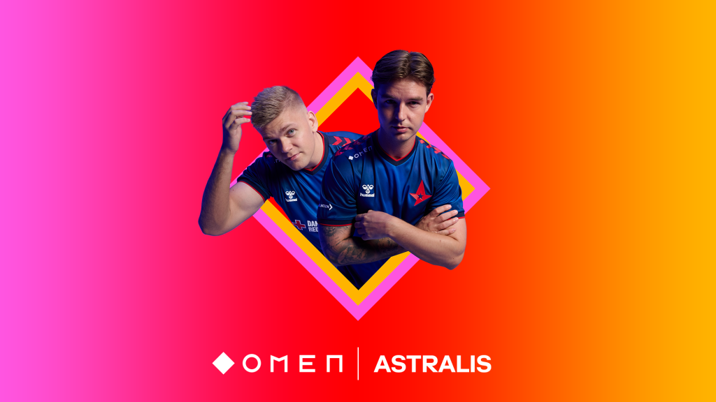 Key art of OMEN and Astralis extended partnership