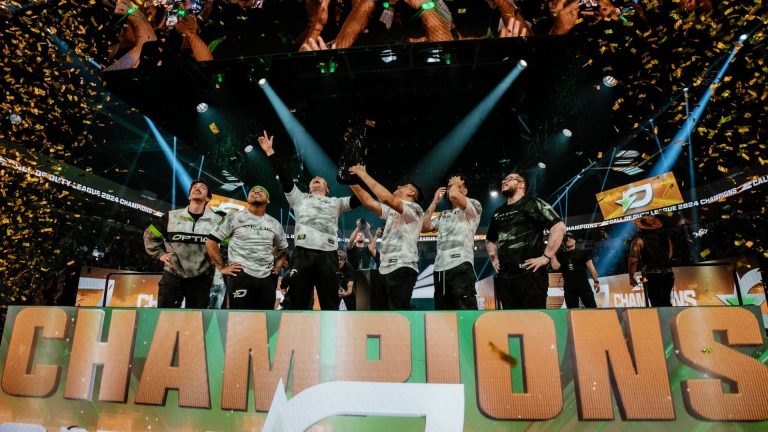 OpTic Texas celebrating Call of Duty League championship victory