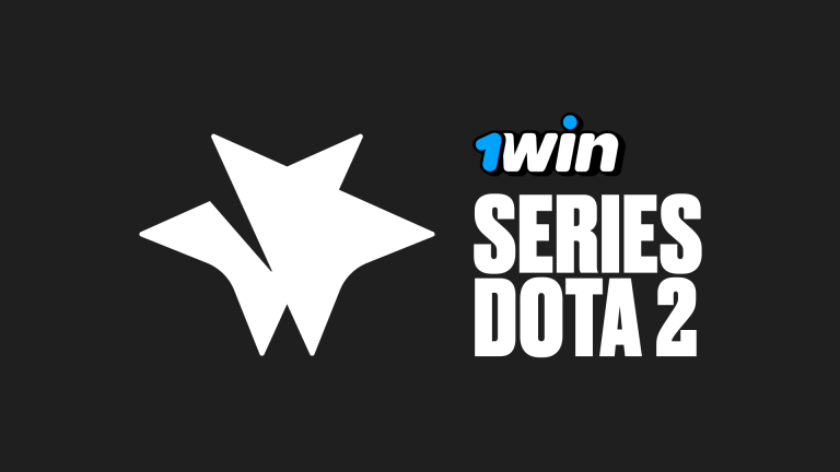 1win dota 2 series fall logo graphic