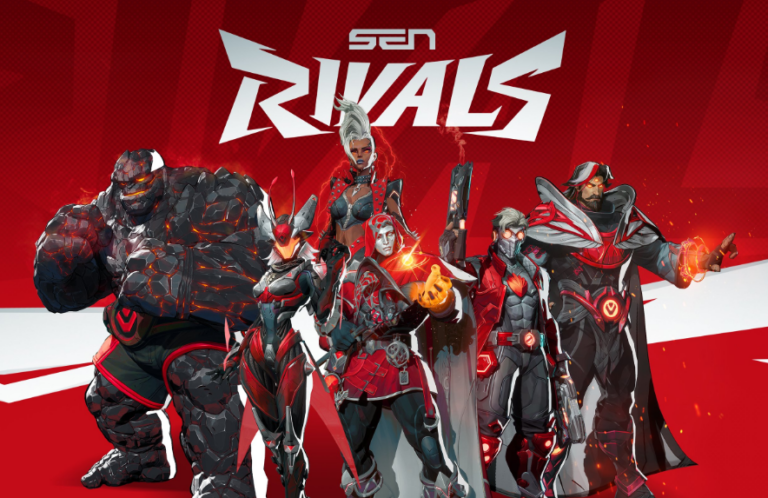 Sentinel marvel Rivals team including Thing, Mantis, Adam Warlock, Storm, Star-Lord, and Dr Strange