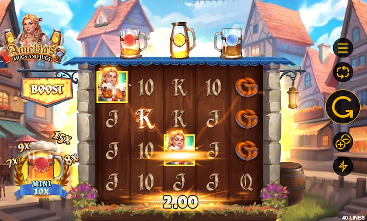 Amelia's Hugs and Jugs new slot in the UK 