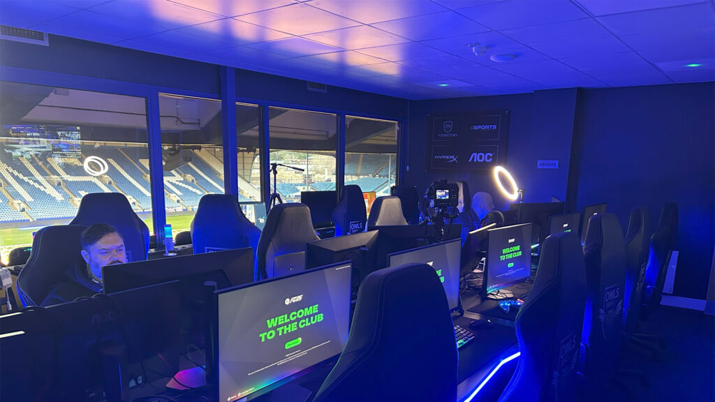 Image of Owls Esports arena at Hillsborough stadium in Sheffield