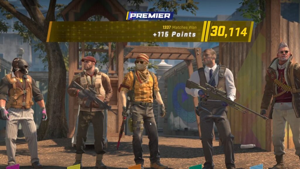 CS2's ranked play is split between Competitive (with a rank) and Premier (with a CS Rating)