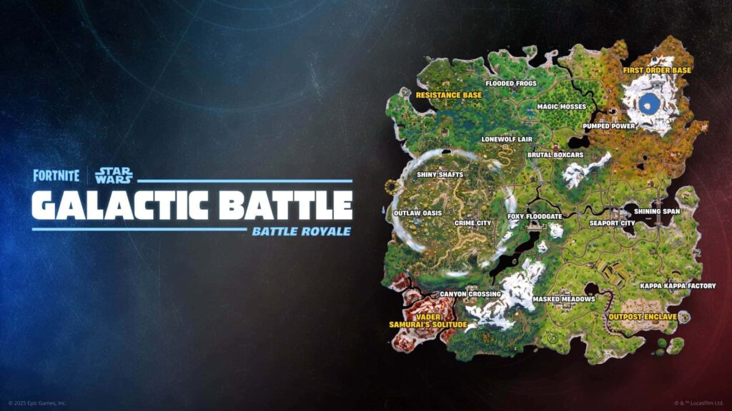 Map of Fortnite's