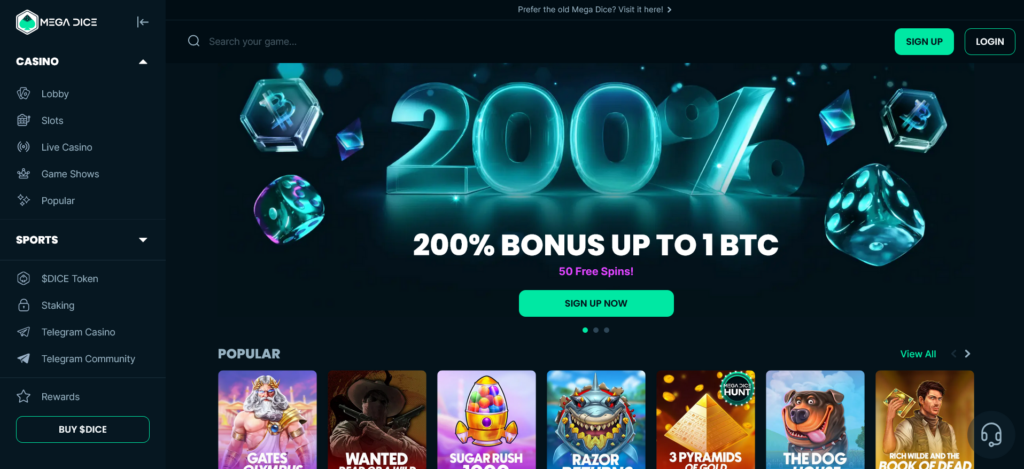 mega dice casino