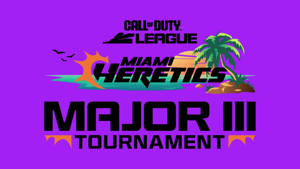 Image of Call of Duty League Major 3 2025 logo on a pale purple background