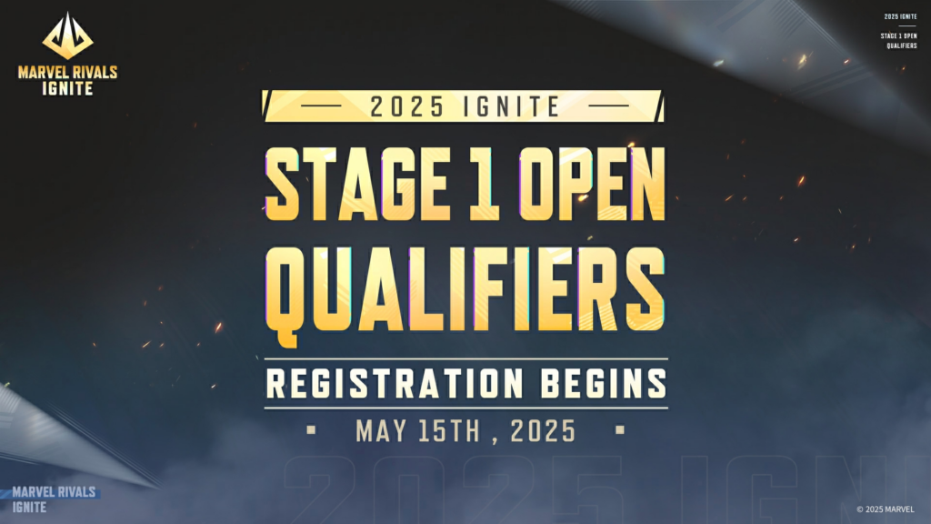 Marvel Rivals Ignite Stage 1 Open Qualifiers registration announcement