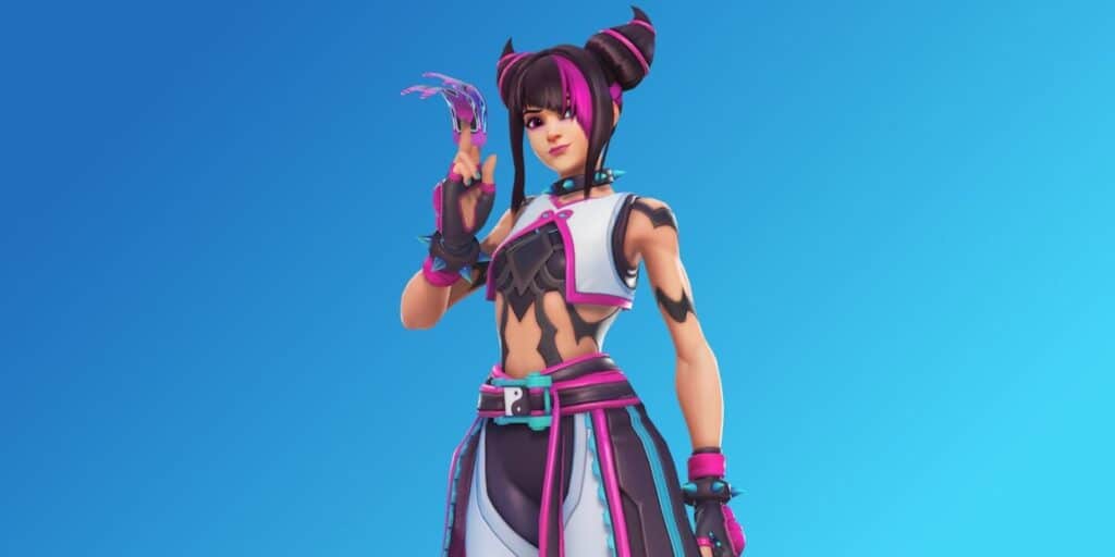 Kiriko wearing a Juri-inspired Street Fighter skin in Overwatch 2.