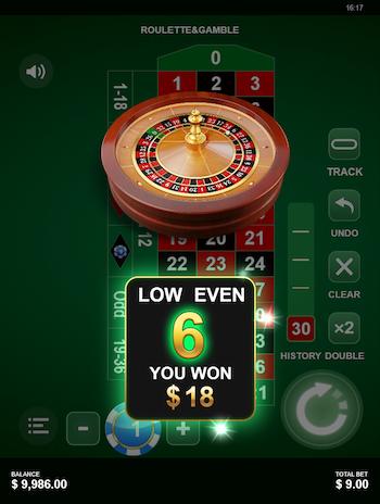 Roulette table at no limit casinos
