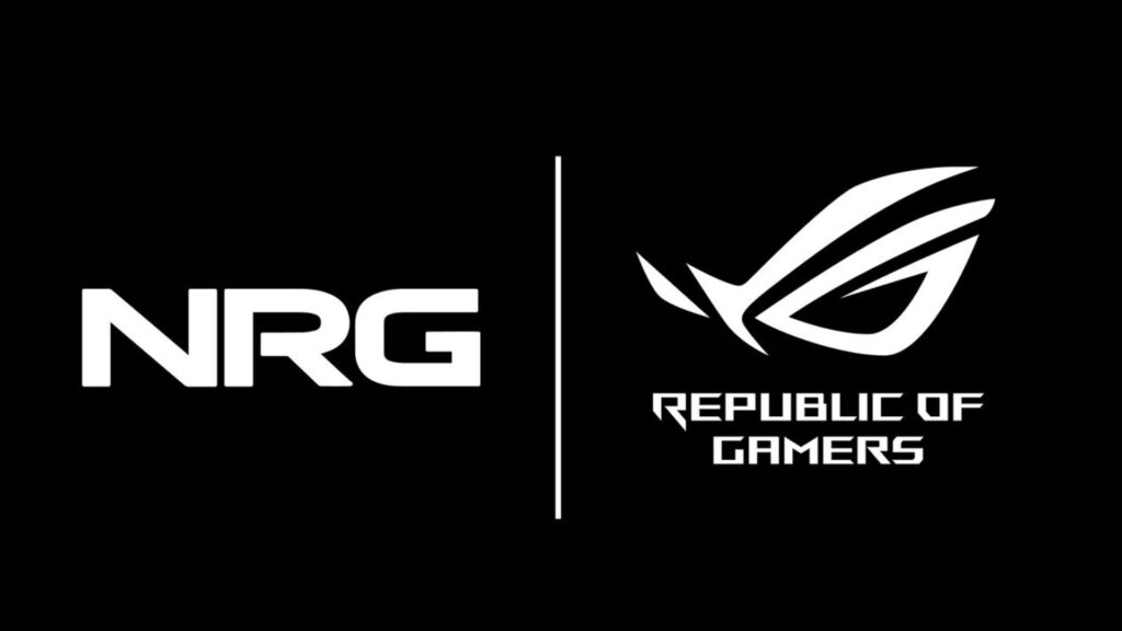 Image of NRG and ASUS logos on a black background