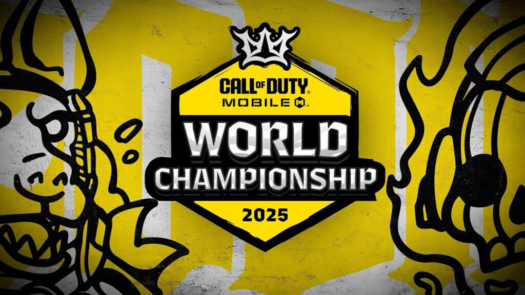 Image of Call of Duty: Mobile World Championship 2025 logo on yellow and white background
