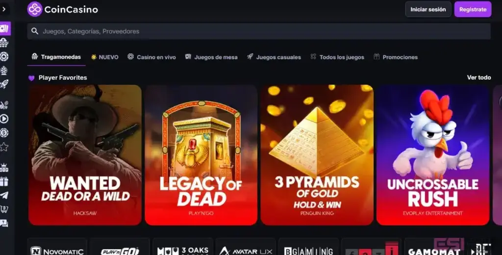 Coincasino sin licencia