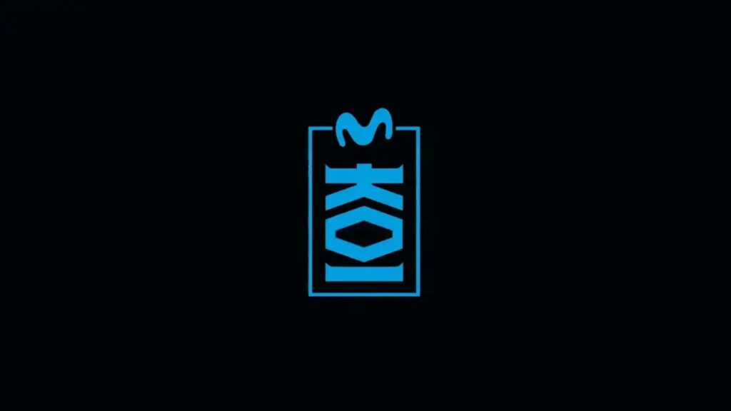 Image of Movistar KOI logo on a black background