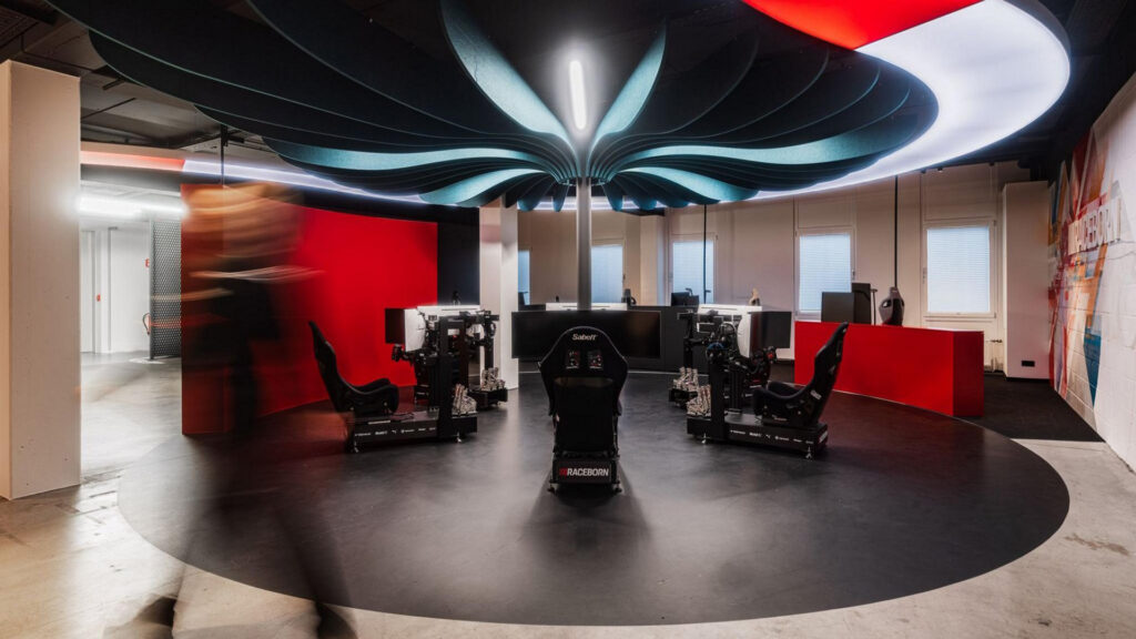 Image of Porsche sim racing facility in Cologne, Germany
