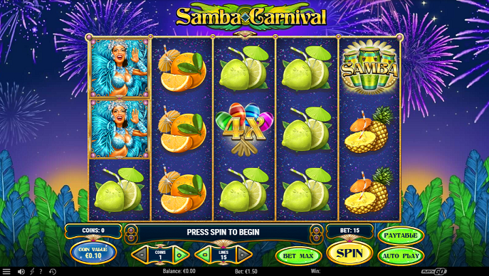 Online automat Samba Carnival na Samba Slots