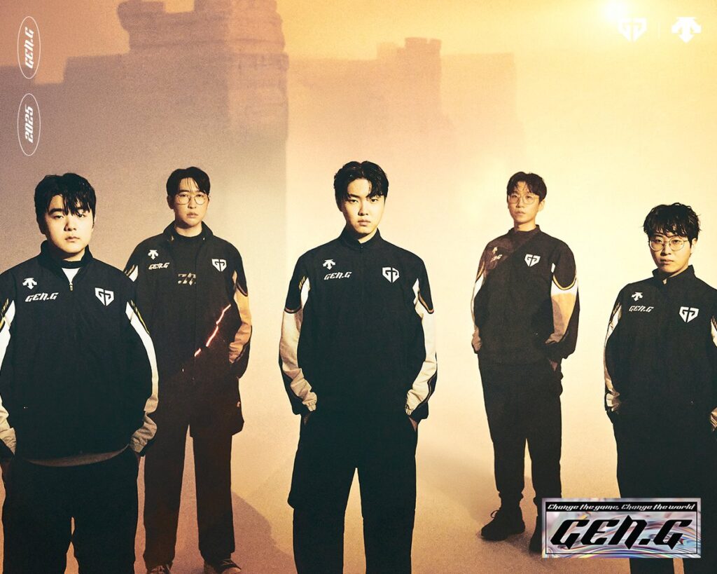 Gen.G League of Legends roster in an official team photo