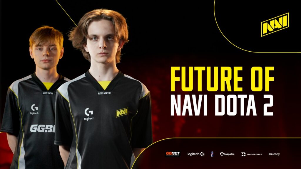 NAVI Dota 2 roster change announcement graphic