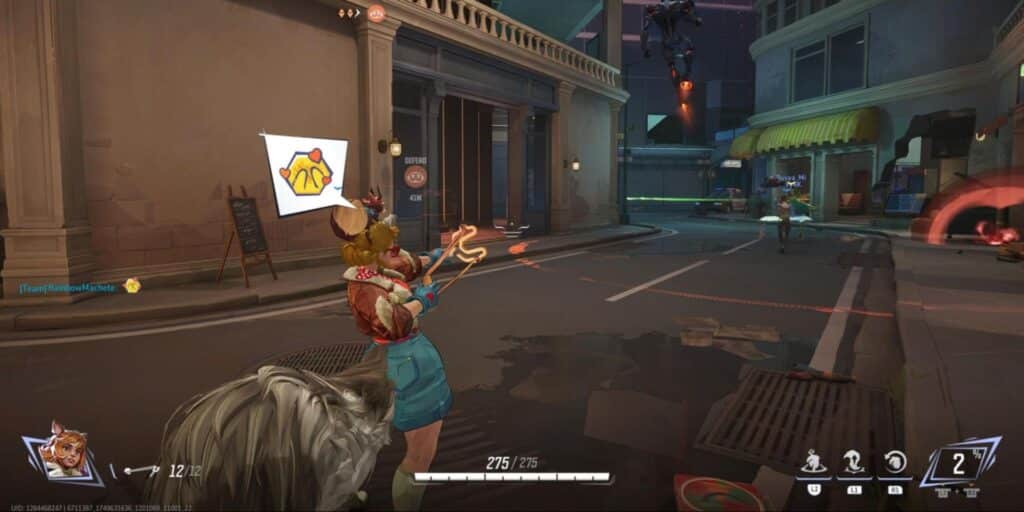 Marvel Rivals character uses a Love emoji during gameplay, with the icon appearing above their head and in team chat