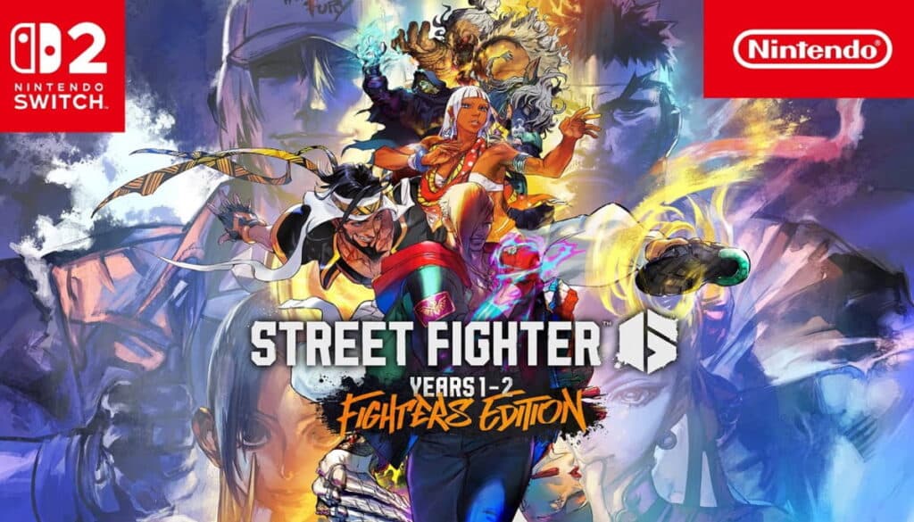 Promotional artwork for Street Fighter 6: Years 1–2 Fighters Edition on Nintendo Switch 2