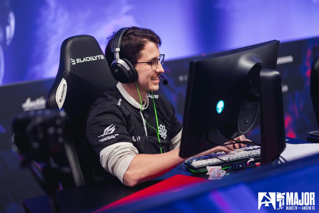 Image of Legacy Counter-Strike player sitting at PC at BLAST Austin Major