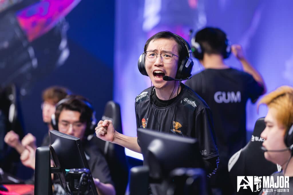 Image of Lynn VIsion Counter-Strike player celebrating at BLAST Austin Major