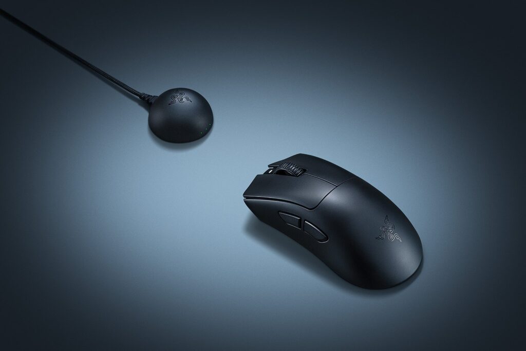 Razer DeathAdder V4 Pro mouse black mouse and receiver