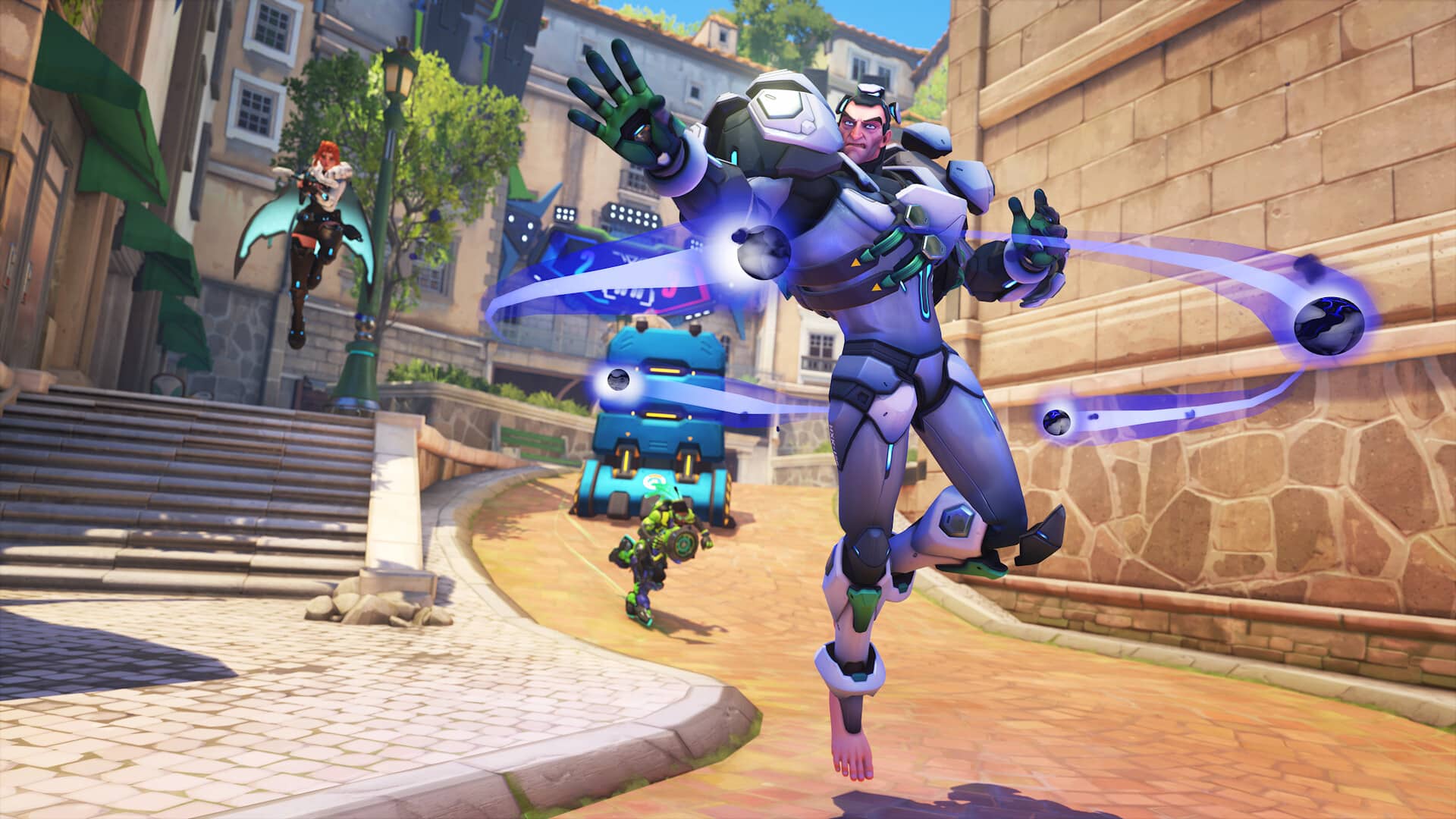 OWCS Stadium in-game mode with Freja, Lucio and Sigma