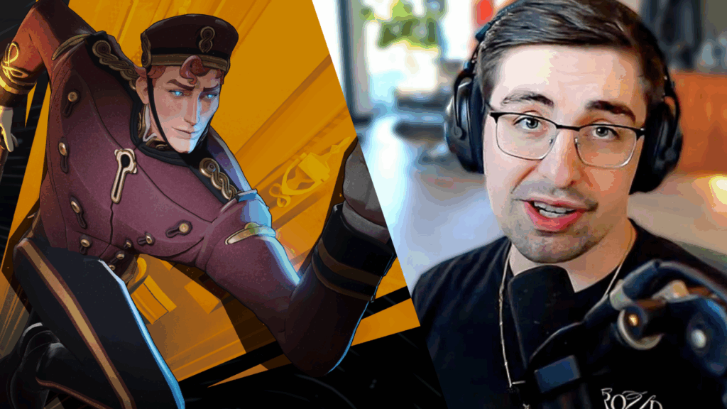 Twitch streamer Michael 'Shroud' Grzesiek, and The Doorman character art from Valve's Deadlock