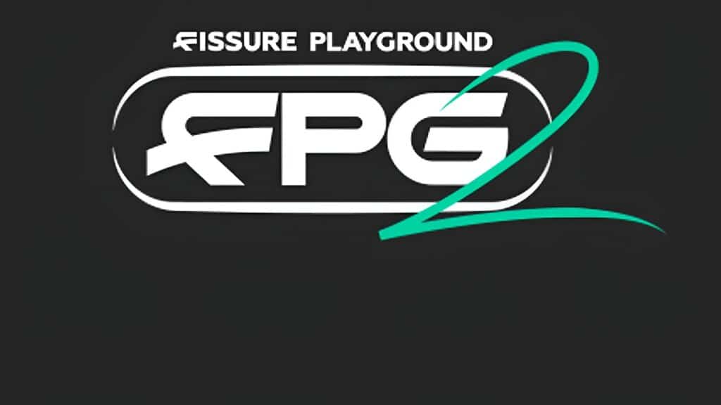 Image of FISSURE Playground 2 logo on a black background