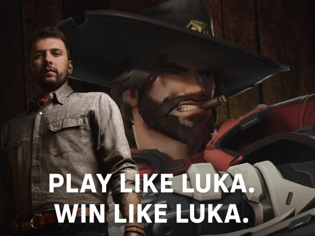picutre of luka doncic and overwatch character