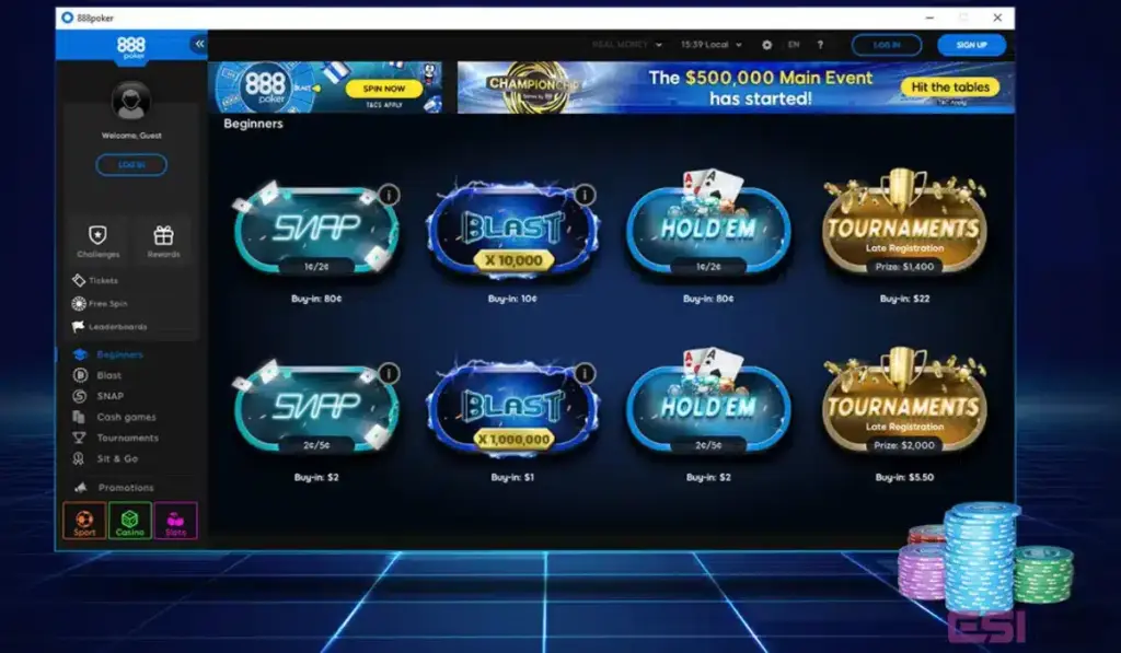 888poker con dinero real