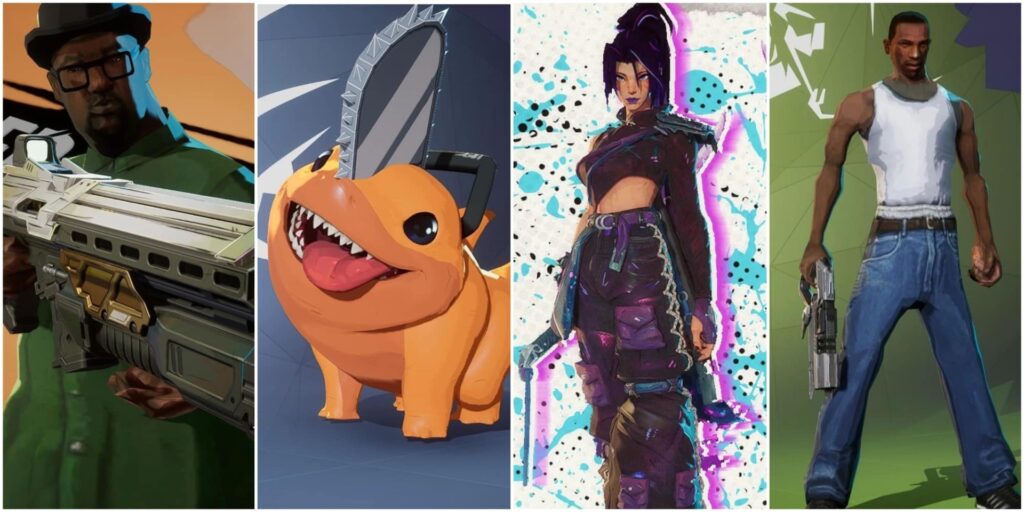 Big Smoke Punisher, Pochita Jeff, Punk Psylocke, and CJ Winter Soldier Marvel Rivals mods